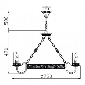 Подвесная люстра Classic 12 ARM562-08-W