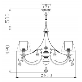 Подвесная люстра Classic 13 ARM095-06-N