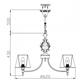 Подвесная люстра Elegant 13 ARM330-05-R
