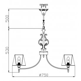 Подвесная люстра Elegant 13 ARM330-07-R