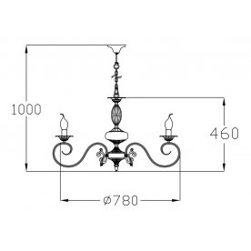Подвесная люстра Elegant 61 ARM806-08-W