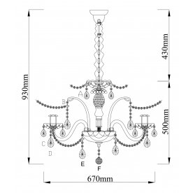 Подвесная люстра Monogram 3 ARM907-05-G