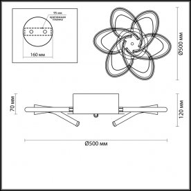 Потолочная люстра Miranda 3772/44CL