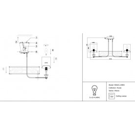 Потолочная люстра Vittoria H004CL-05BG