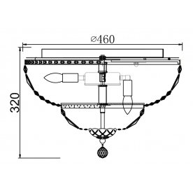 Потолочная люстра Diamant 2 C100-PT45-G