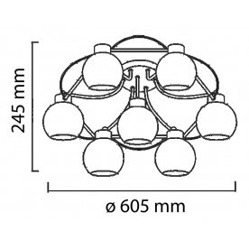 Потолочная люстра Eurosize 10 TOC010-07-N