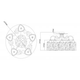Потолочная люстра Eurosize 11 TOC012-05-N