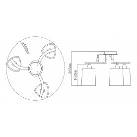 Потолочная люстра Eurosize 1 TOC001-03-N