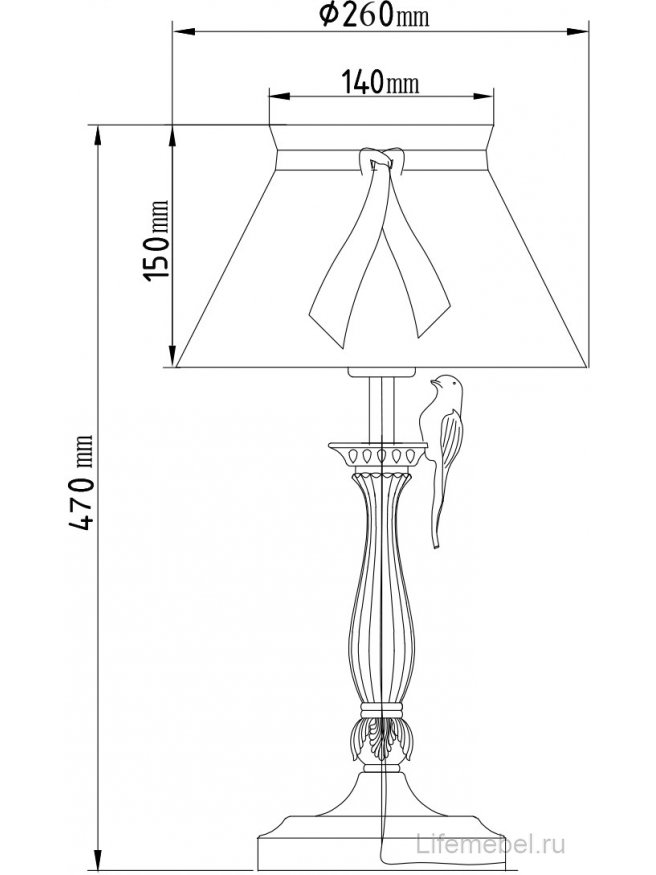 Настольная лампа декоративная Bird ARM013-11-W