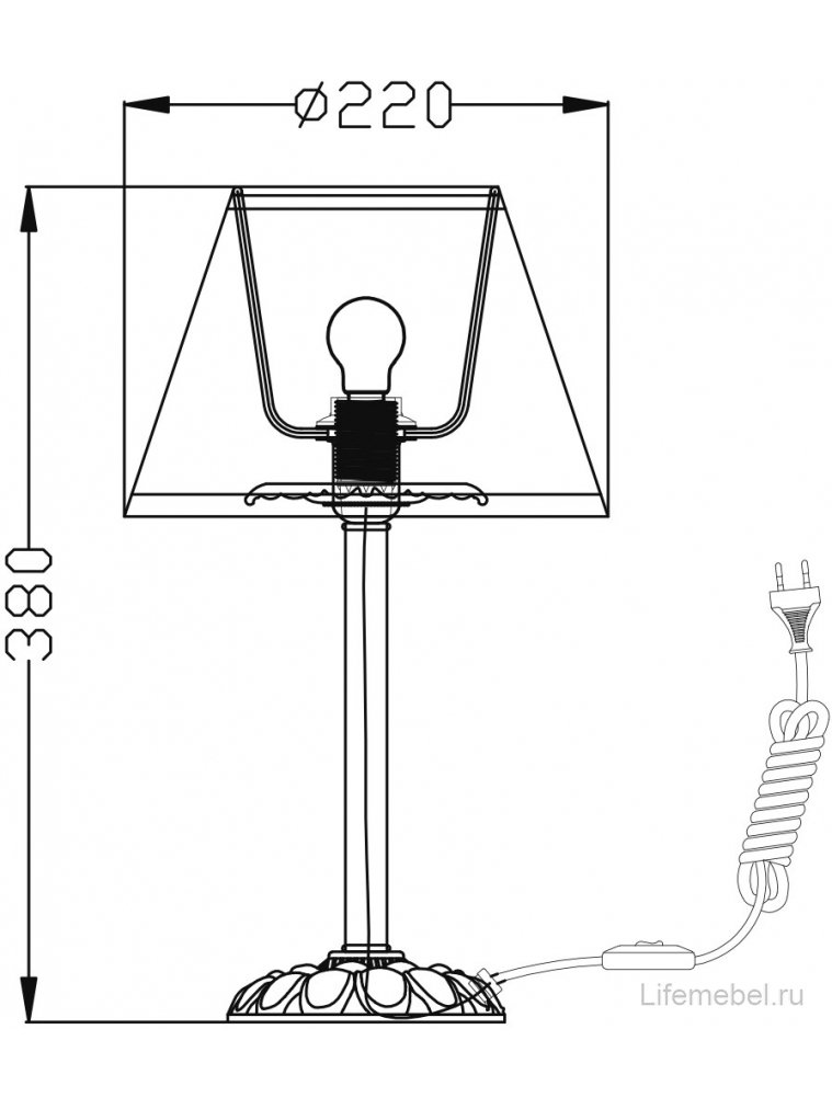 Настольная лампа декоративная Elegant 23 ARM326-00-W