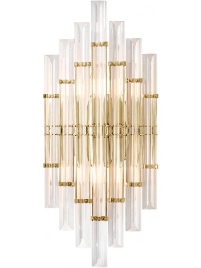 Бра SARAGOSA AP2 BRASS/TRANSPARENTE