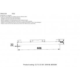 Магнитный трековый светильник CLT 0.33 001 30W BL M3000K