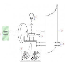 Накладной светильник Alivia 40414-1W
