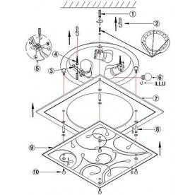 Накладной светильник Ayana 40412-3