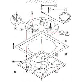 Накладной светильник Jasmina 40408-3