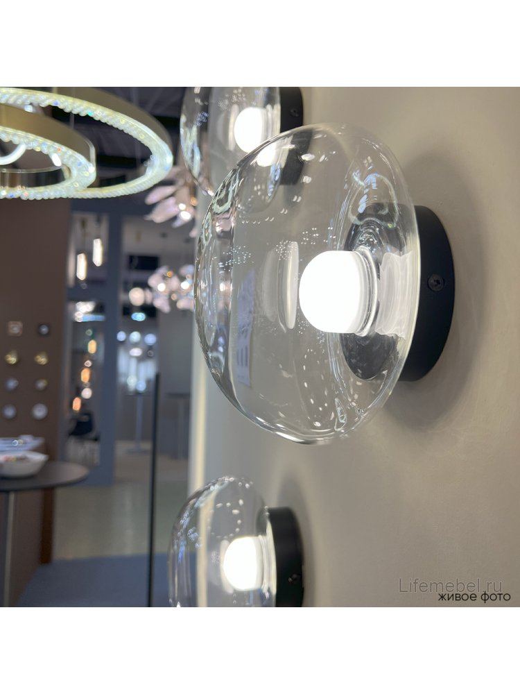 Настенный светильник BOSQUE AP1 BLACK/TRANSPARENT