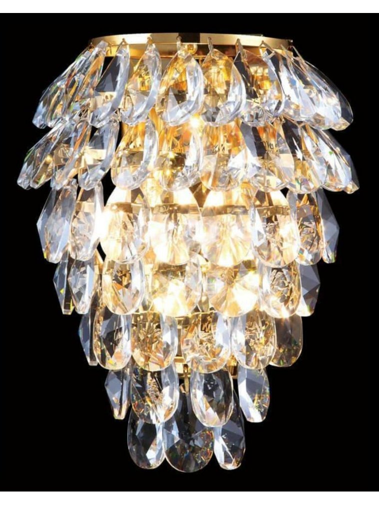 Настенный светильник CHARME AP3 GOLD/TRANSPARENT