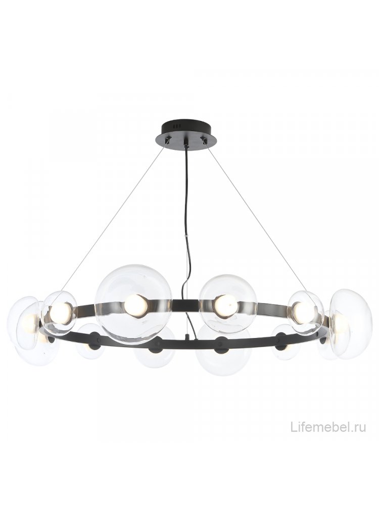 Подвесной светильник BOSQUE SP12 BLACK/TRANSPARENT