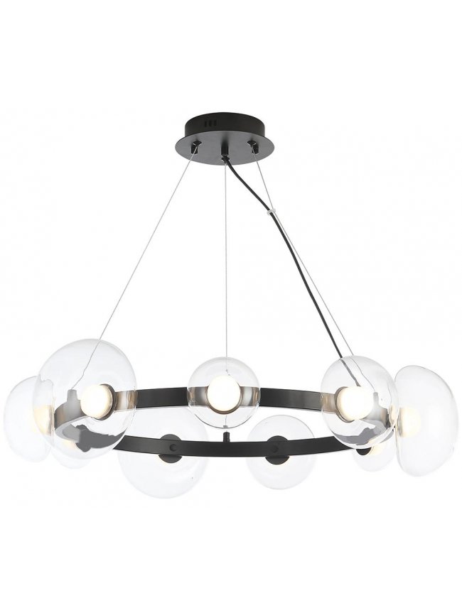 Подвесной светильник BOSQUE SP9 BLACK/TRANSPARENT