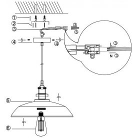 Подвесной светильник Knud 15068