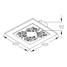 Накладной светильник Geometry 3 CL811-03-R
