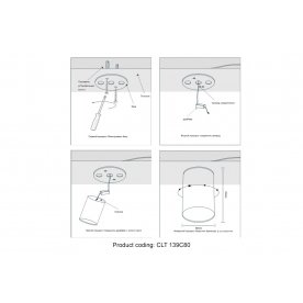 Потолочный светильник CLT 139C80 CH 4000K