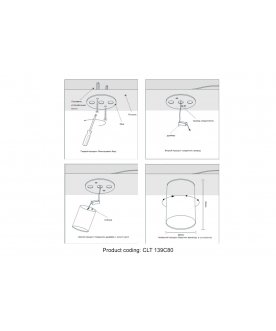 Потолочный светильник CLT 139C80 GO 4000K