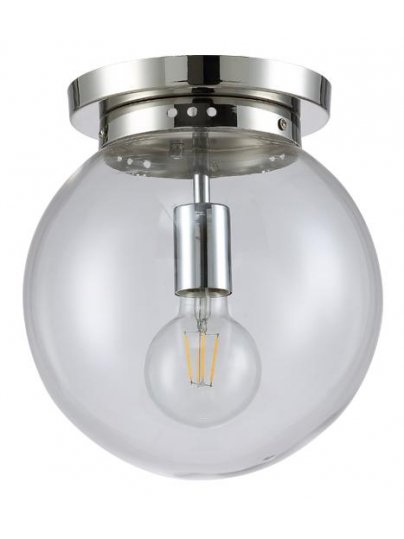 Потолочный светильник MARIO PL1 D250 NICKEL/TRANSPARENTE