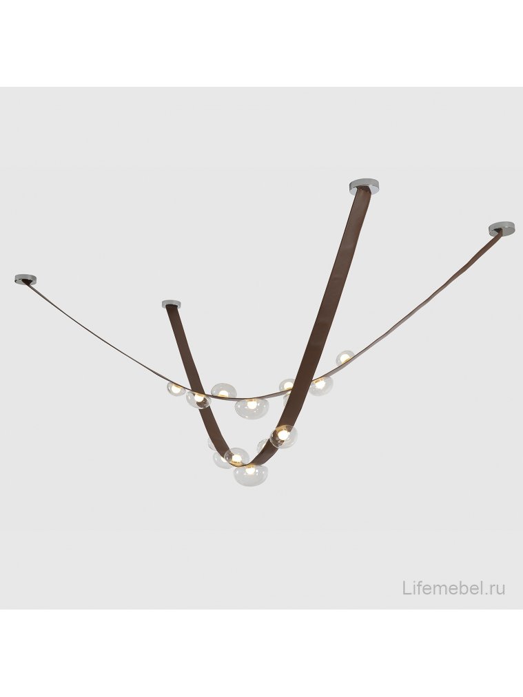 Светильник подвесной BOSQUE SP7 L3000 BROWN/TRANSPARENT