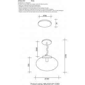 Подвесной светильник MALAGA