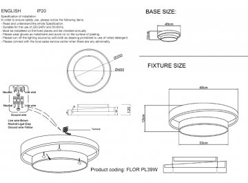 Потолочный светильник FLOR