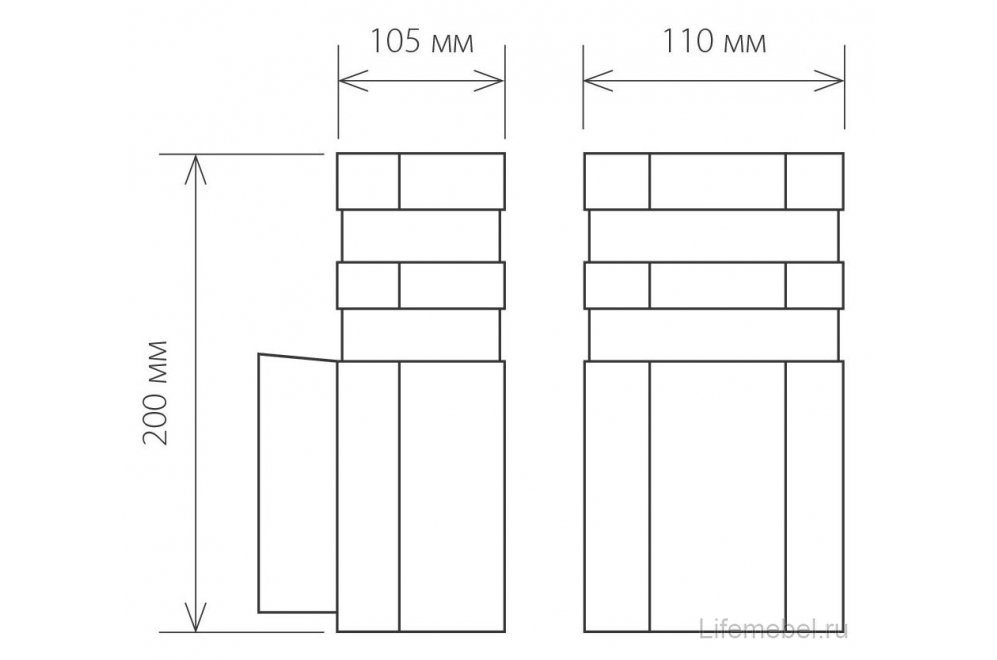 Уличный настенный светильник 1444 Techno 4690389067716