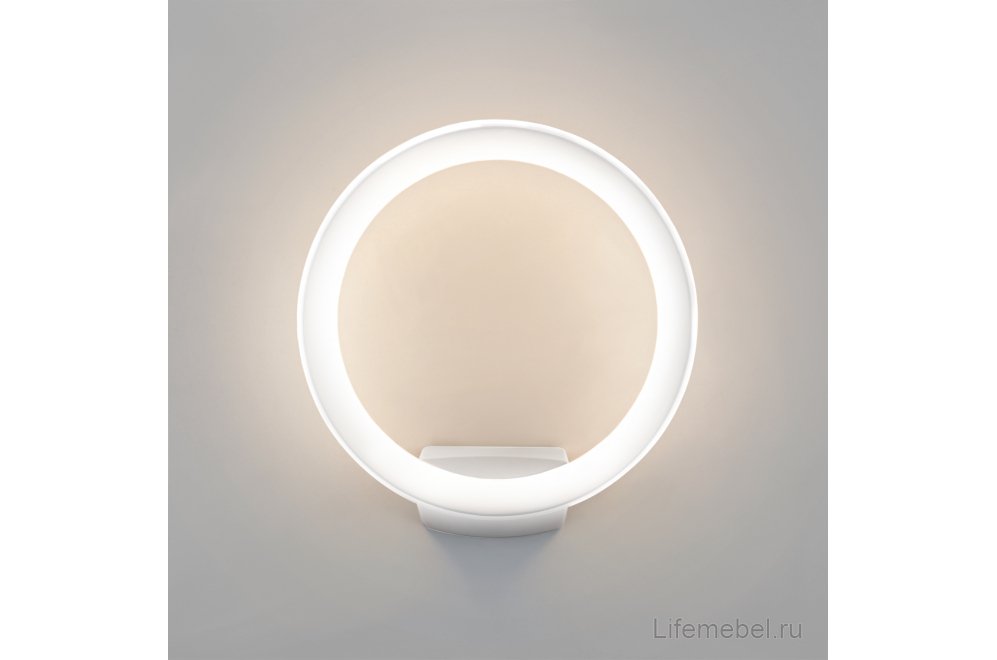 Уличный настенный светильник 1710 TECHNO LED Ring белый