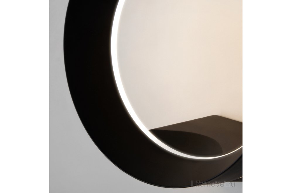 Уличный настенный светильник 1710 TECHNO LED Ring чёрный