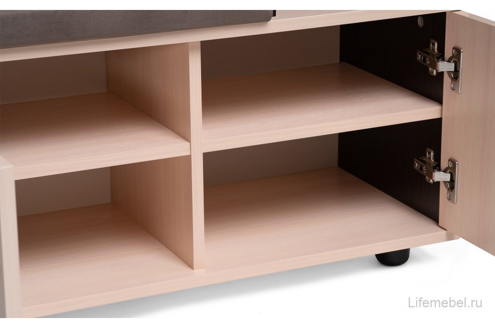 Обувница Аврора дуб млечный / венге  - Уцененный экземпляр