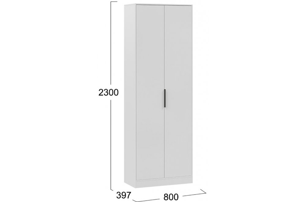 Шкаф Агата исполнение 2 белый  - Уцененный экземпляр