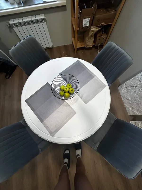 Стул на металлокаркасе Седа К крутящийся светло-серый  / белый фото покупателя 48