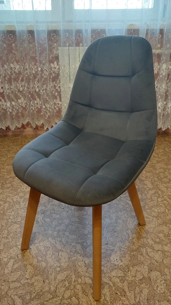 Деревянный стул Filip blue / wood фото покупателя 1
