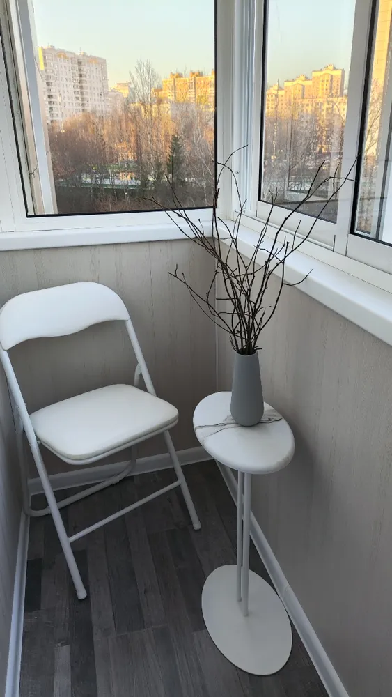 Стул на металлокаркасе Fold 1 складной white / chrome фото покупателя 11