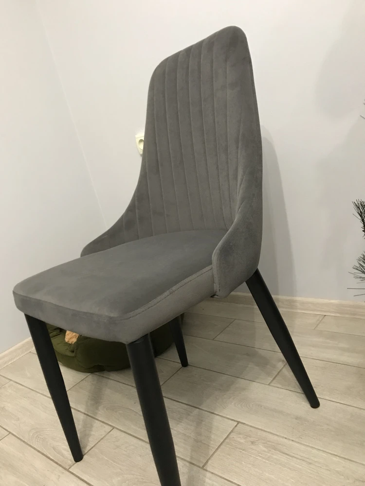 Стул на металлокаркасе Kora gray / black фото покупателя 35