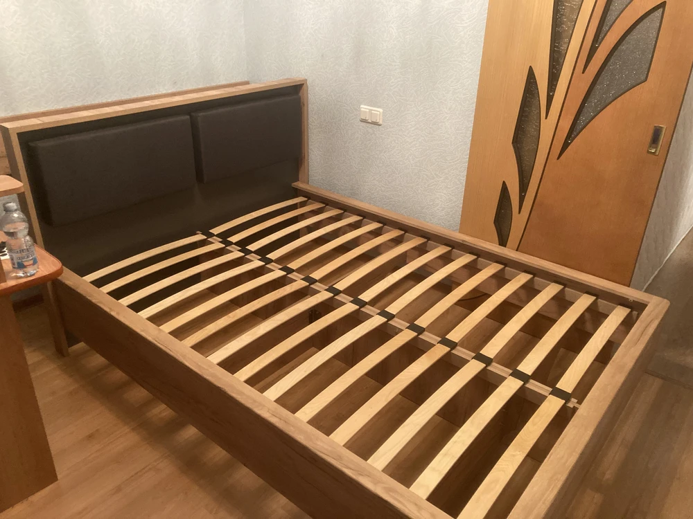 Полутораспальная кровать Клауд 140х200 парящая дуб крафт золотой / антрацит фото покупателя 31