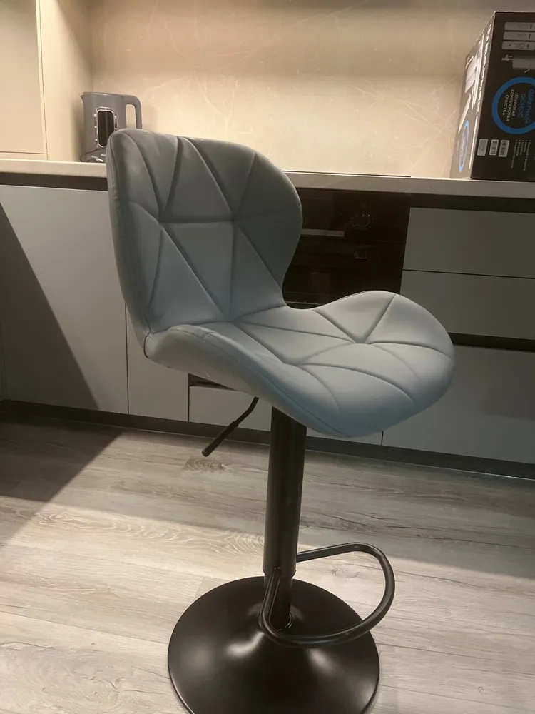 Барный стул Trio light gray / chrome фото покупателя 2