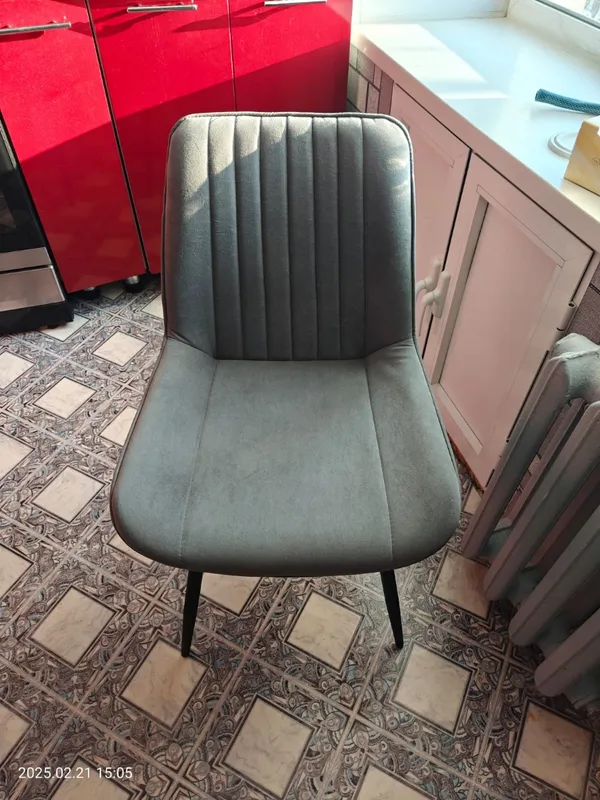 Стул на металлокаркасе Седа К крутящийся светло-серый  / белый фото покупателя 30