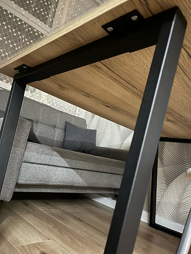 Стол раскладной Лота Лофт 120 25 мм юта / черный матовый фото покупателя 583