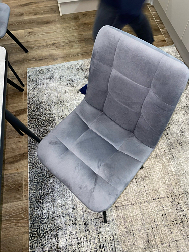 Стул на металлокаркасе Чилли К светло-серый велюр / черный каркас фото покупателя 1318