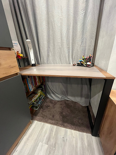 Письменный стол Битти Лофт 116х60х75 креатель / черный матовый фото покупателя 83