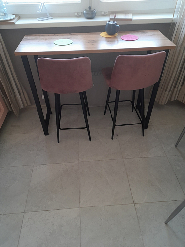 Барная стойка Дилан Лофт 120х40х90 бетон светлый фото покупателя 134