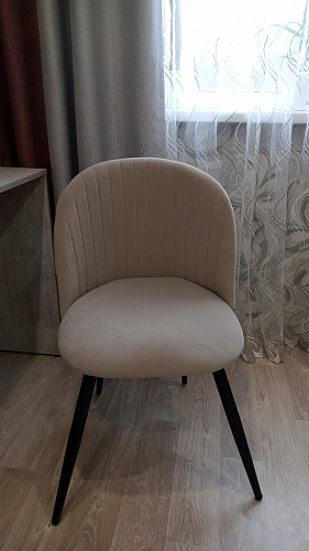 Стул на металлокаркасе Gabi dark beige / black / silver фото покупателя 794