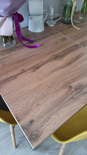 Стол Лота Лофт 140 25 мм черный матовый / бетон фото покупателя 488