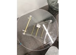 Журнальный столик складной Spirit 40x45 clear / gold из шоурума 6